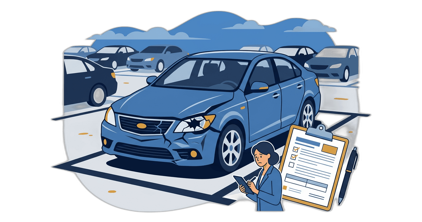 Accident Damaged Vehicles illustration