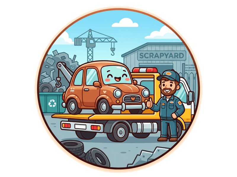 Scrap Car Collection service illustration